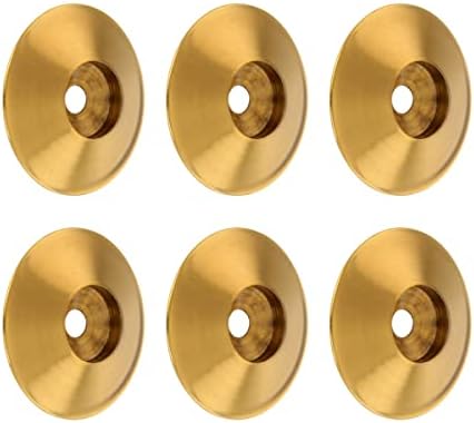 Bright Brass Door Back Plate Set 6-Piece