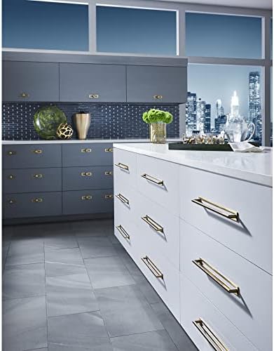 Top Knobs Kinney Pull 8 1316 Polished Nickel Kitchen cabinet hardware