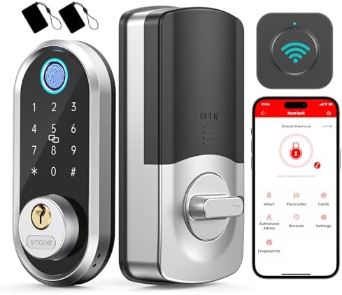 SMONET Smart Deadbolt with Fingerprint and Keypad