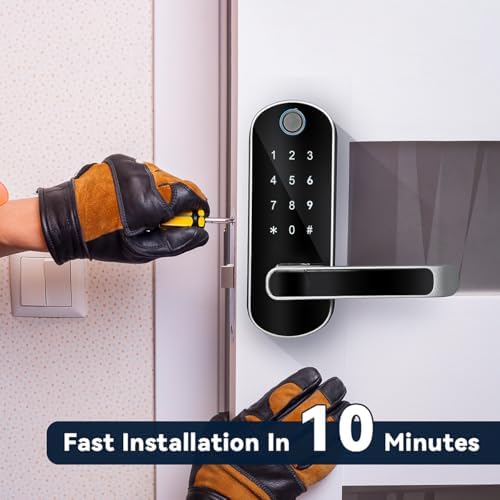 Sleek Secure Keyless Entry Door Lock for Home Business Use