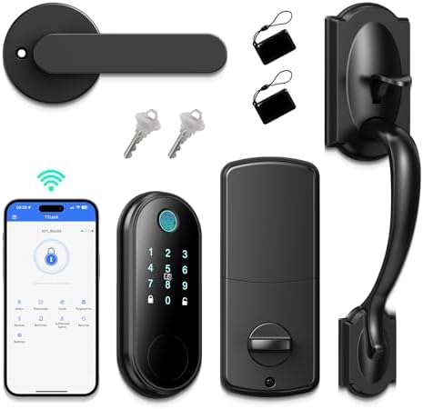 Smart Lock Front Door Set Black
