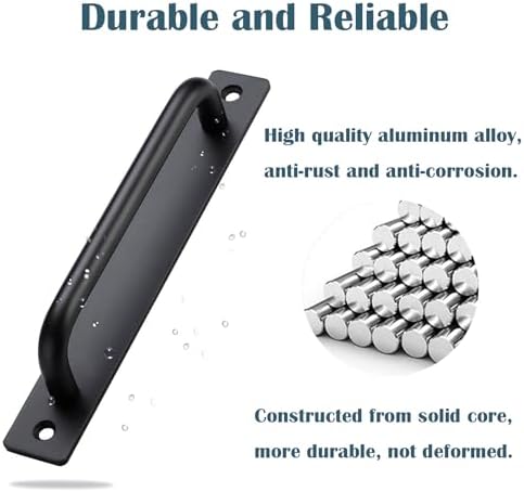 Durable Aluminum Alloy Barn Door Handles 2-Piece Set