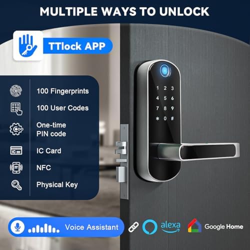 Sleek Secure Keyless Entry Door Lock for Home Business Use