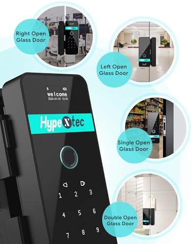 HypeXtec Smart Glass Door Locks Keyless Entry Deadbolts