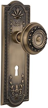 Nostalgic Warehouse Meadows Plate with Keyhole Knob Privacy - 275 Antique Brass