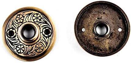 Pair of Victorian Rose Desktop Knobs antique brass Pack of 3