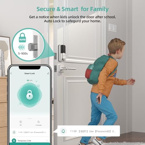 Front Door Smart Lock with Fingerprint Entry for Vacation Properties