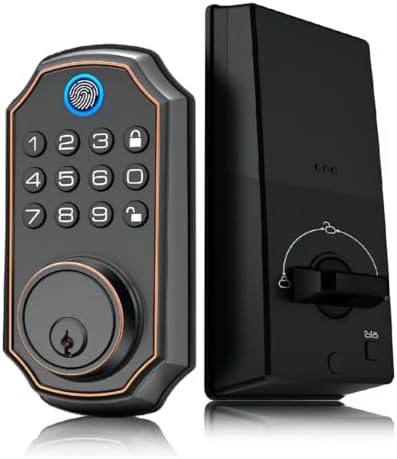 Secure Smart Door Lock with Voice Guidance Oil Rubbed Bronze