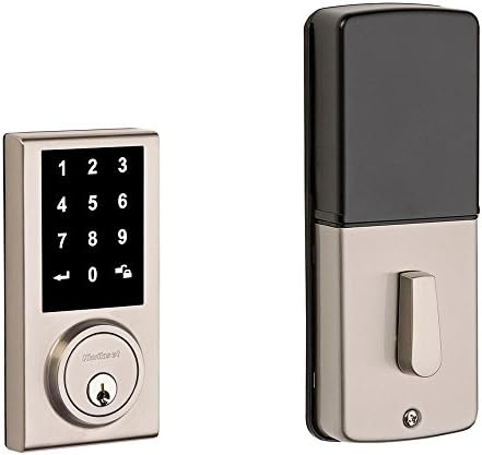 Kwikset Nickel-Thumb Touch Entry Door Deadbolt Keyless Entry Durable and Secure