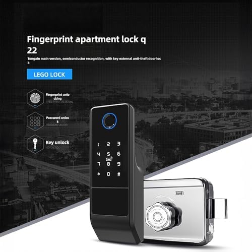 SOONHUA Smart Keyless Entry Door Lock with Fingerprint IC Card Access