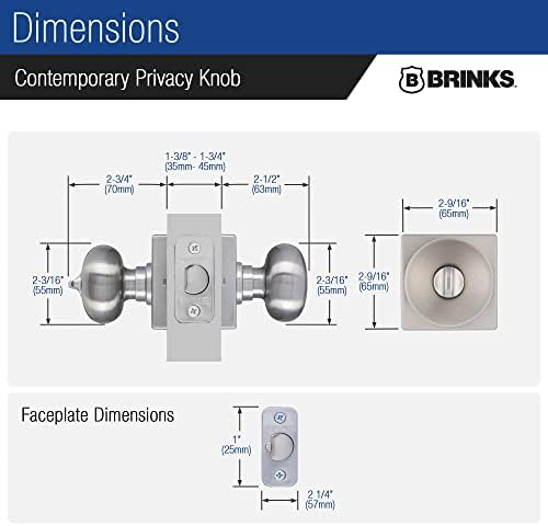 Brinks Sleek Privacy Door Knob