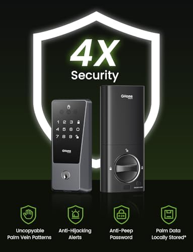 GHome Smart Door Lock with Palm Vein Recognition