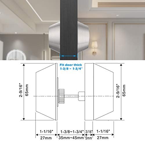 Gobrico 5 Keyed Alike Double Cylinder Deadbolts Satin Nickel Finish