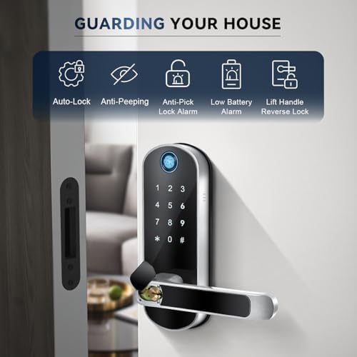 Sleek Secure Keyless Entry Door Lock for Home Business Use