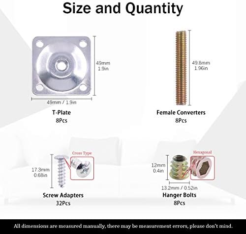 Quick-Fix Sofa Leg Mounting Plate