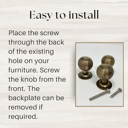Antique Brass Beehive Knob Set for Home