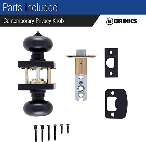 BRINKS 6-Pack Tuscan Bronze Square Door Knob with Privacy Lock