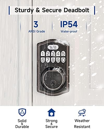 HOSOM Smart Keypad Deadbolt - Secure Convenient Front Door Entry