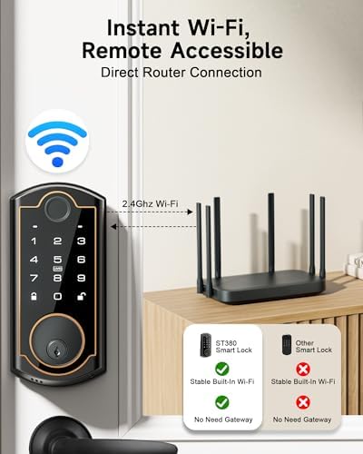 Keyless Entry Door Lock Set with Built-in WiFi Deadbolt