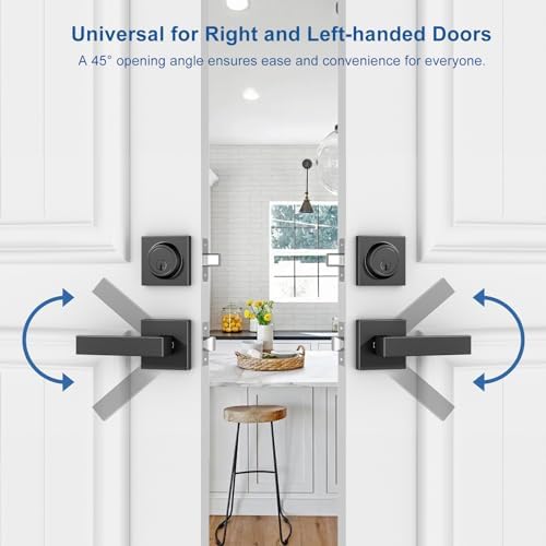 Foxgard Exterior Door Lock Set 2 Pack Matte Black 1