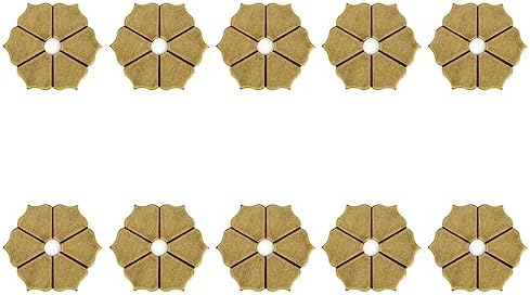 Elegant Petal-Shaped Brass Backplate Washers for Grandmas Kitchen