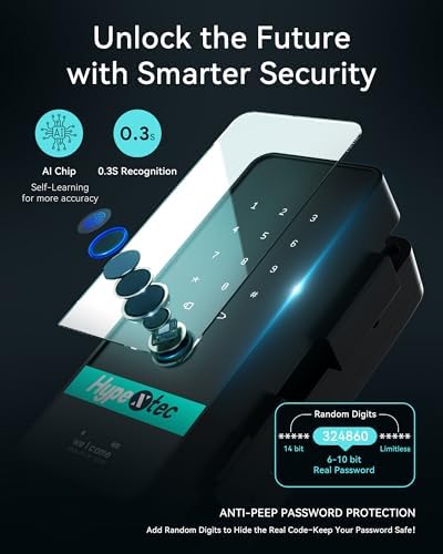 HypeXtec Smart Glass Door Locks Keyless Entry Deadbolts