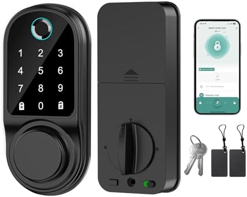 Secure Modern Door Lock with Fingerprint Keyless Entry