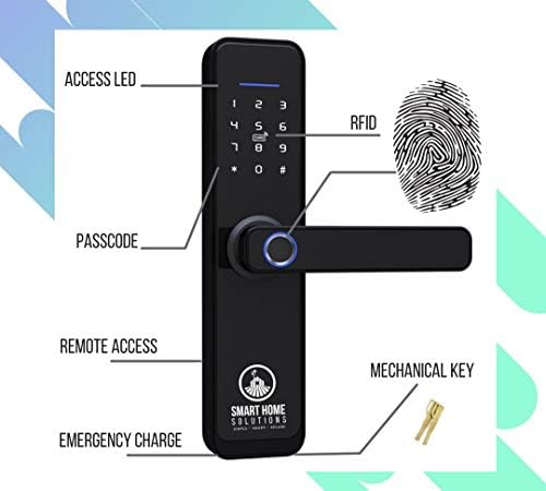Biometric Fingerprint Smart Door Lock 24GHz RFID Password