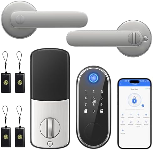 Intelligent Front Door Lock with 2 Lever Handles