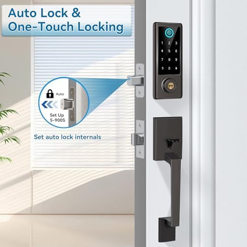 BEBASIA Fingerprint Door Lock Set Smart Entry for Your Home