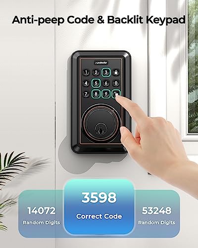 ApeStellar Keyless Entry Door Lock with Keypad - Oil-Rubbed Bronze