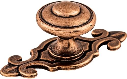 Top Knobs M231 Canterbury Knob with Back Plate Copper