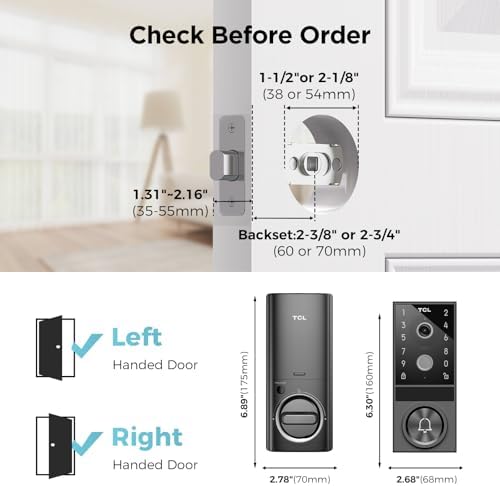 TCL D1 Max Security Video Smart Lock 2K Camera Fingerprint Entry