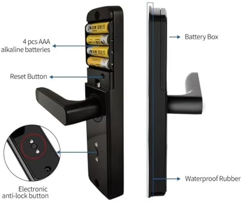 Sophies Smart Deadbolt Lock with Fingerprint Entry Keyless Door Security with Tuya