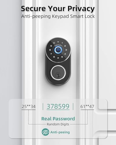 Onemake Keypad Fingerprint Deadbolt Smart Door Lock with Keyless Entry