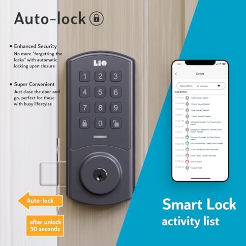 Lio Home Smart Deadbolt Lock with WiFi Keypad