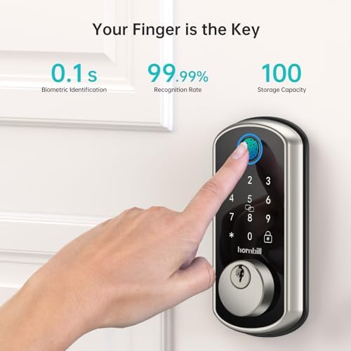 Hornbill Smart WiFi Door Lock Set with Handle and Fingerprint