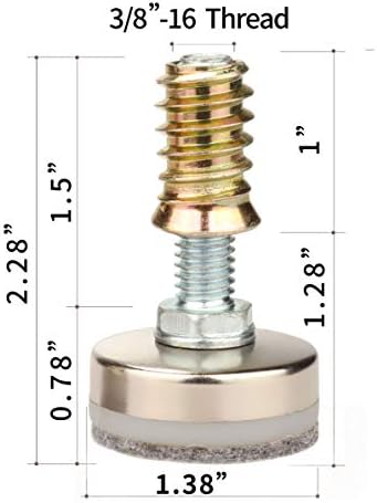 Hot Favorable Adjustable Furniture Levelers - 8PK Silver