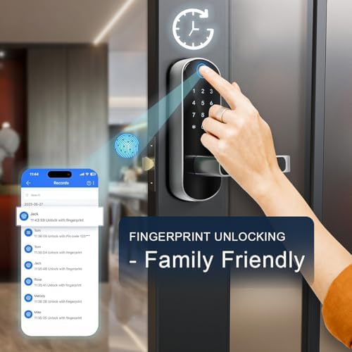 Sleek Secure Keyless Entry Door Lock for Home Business Use