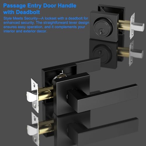 Foxgard Exterior Door Lock Set 2 Pack Matte Black 1