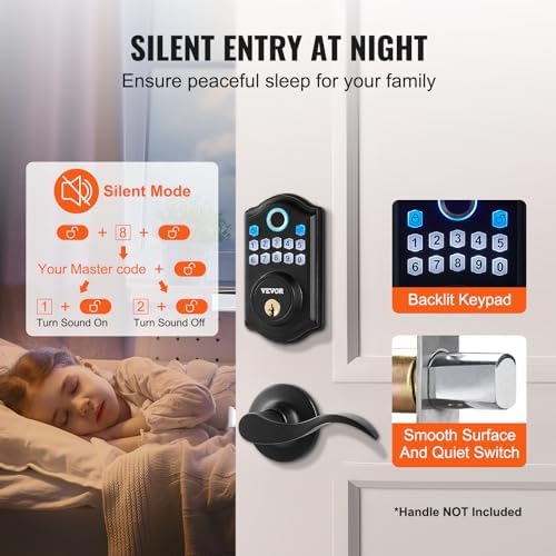 Secure Front Door Lock with Multiple Unlock Options