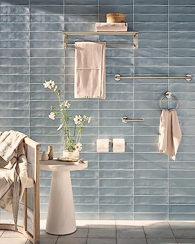 Double Toilet Paper Holder - Modern Look Easy to Install