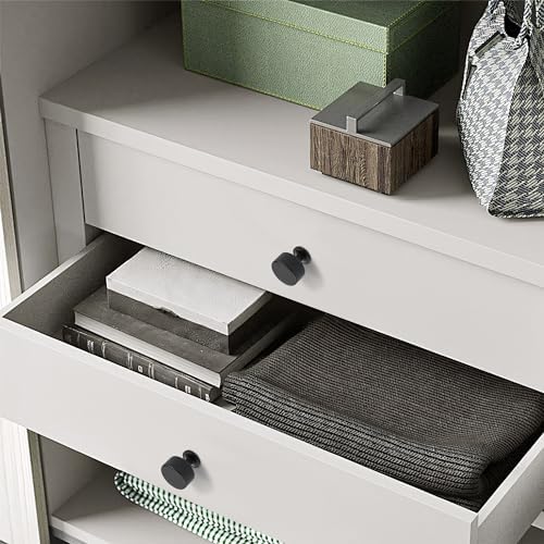 Matt Black Kitchen Cabinet Knob 6 Pack Solid Brass Drawer Pulls