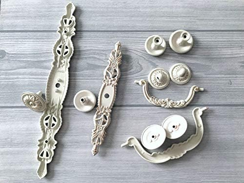 LynnsGraceland Creamy White Drawer Pull Gold-Trimmed Estimate of Your Style