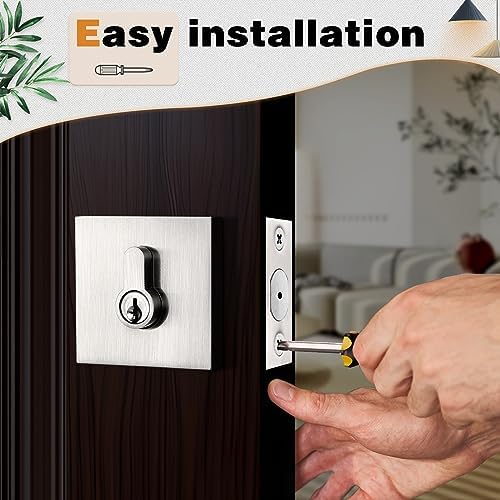 Probrico Satin Nickel Double Cylinder Deadbolt