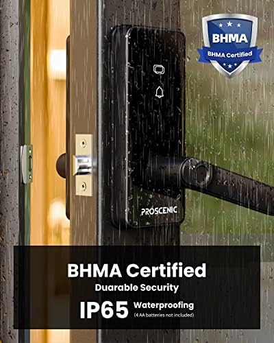 Proscenic Smart Fingerprint Door Lock With Touchscreen Keypad and WiFi