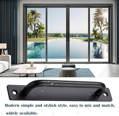 Durable Aluminum Alloy Barn Door Handles 2-Piece Set