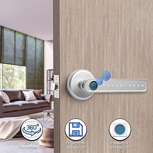 Smart Door Lock with Bluetooth Keypad Silver
