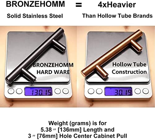 20 Set Solid Stainless Steel Cabinet Handles Pulls Oil-Rubbed Bronze
