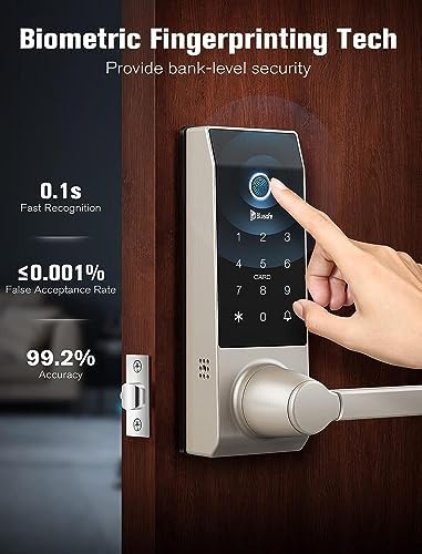 Blusafe Smart Lock 2-in-1 Doorbell with Handle Biometric Secure